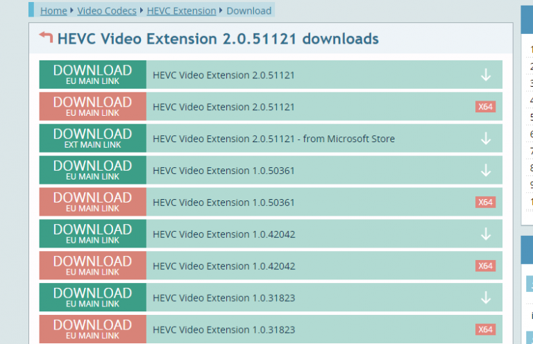 hevc codec windows 10 free